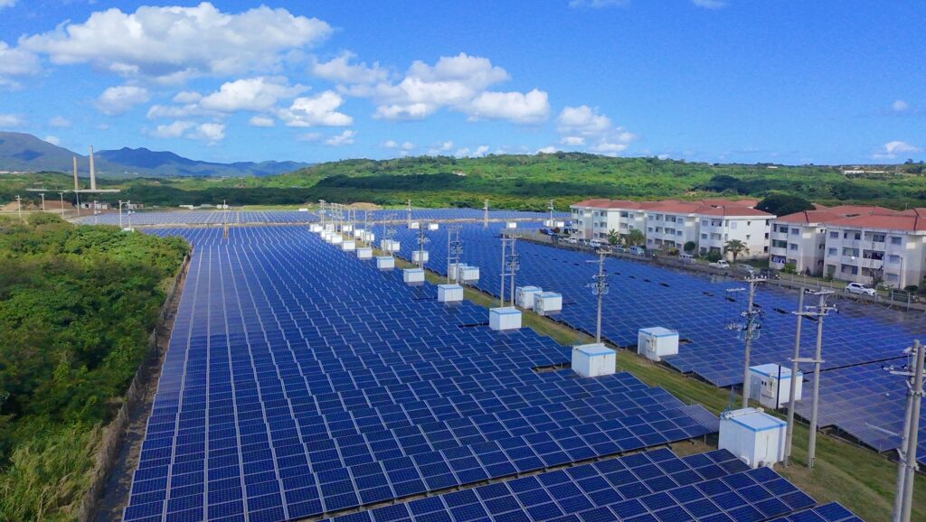 石垣市宮良でドローン撮影をした様子　全景